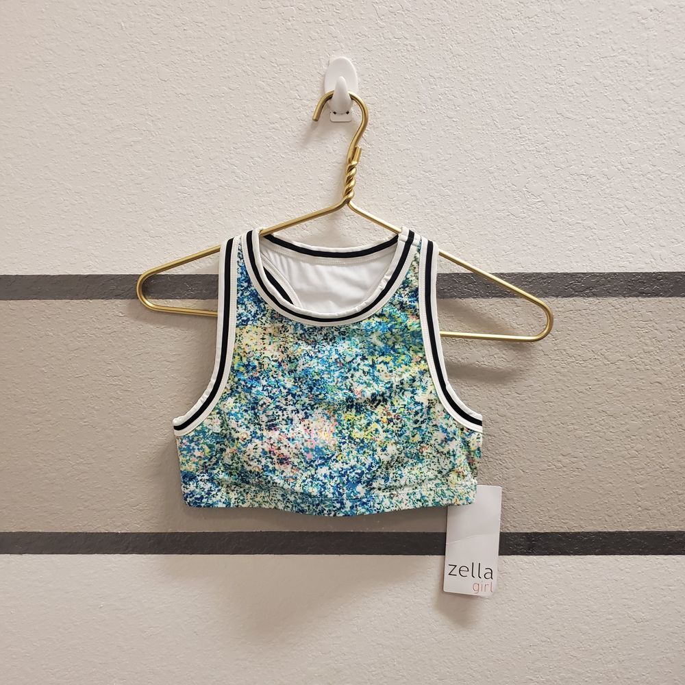 Zella Girl NWOT Multicolor Sports Bra Sz 14
